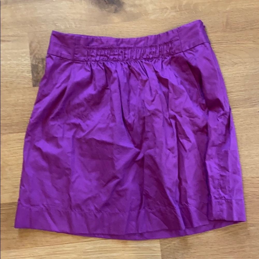 J Crew purple cotton mini skirt size 2